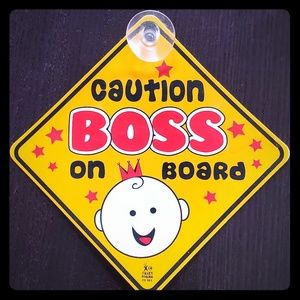 Car cute for baby sign